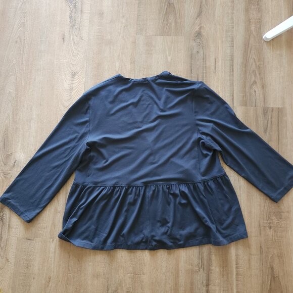 Alembika Charcoal Grey Babydoll Cardigan Top - Picture 4 of 6